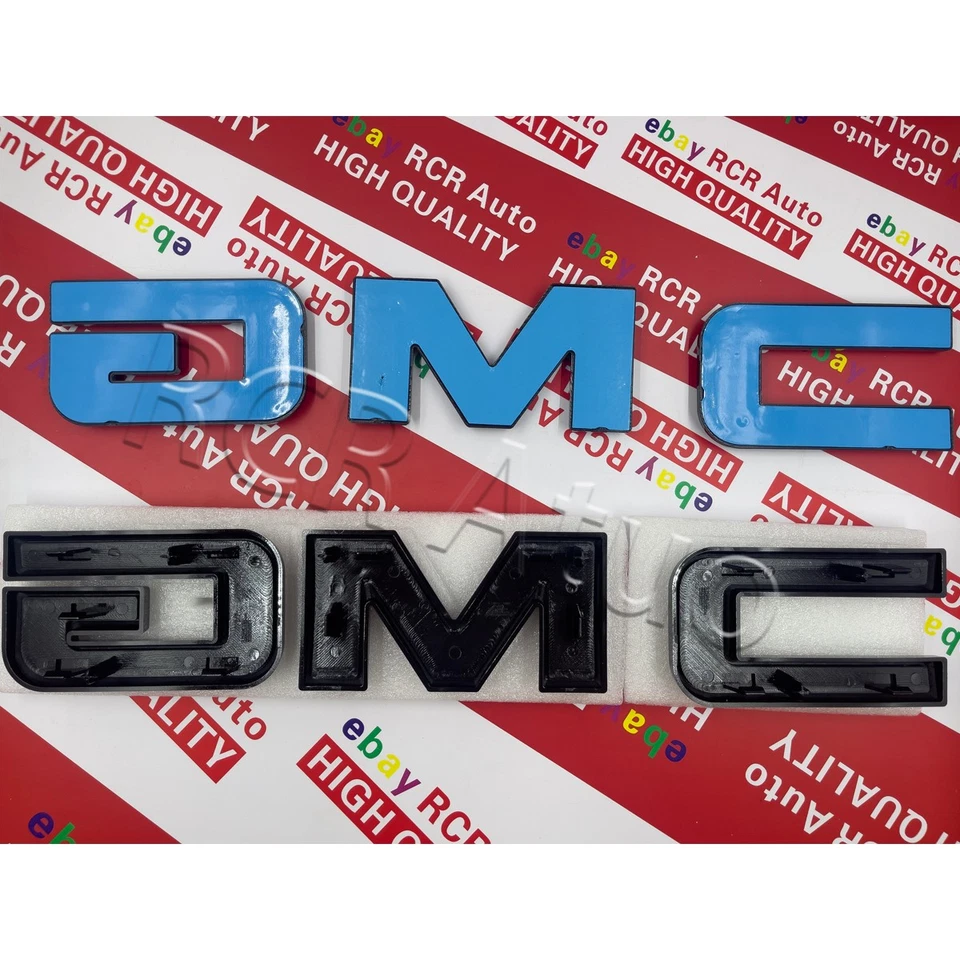 2Pcs/Set Front & Rear Emblem Black For 2019 - 2024 GMC Sierra 1500 2500HD 3500HD - Image 2 of 4