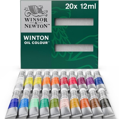 Winsor & Newton Winton Oil Color Paint Set, 20 Count (Pack of 1), 20 Colors 