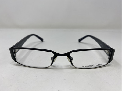 Alberto Romani AR 902 BK 51-17-135 Black/Navy Full Rim Eyeglasses Frame CT94