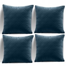 Diamond Cushion Covers or Velvet Cushions 18 x 18 Set of 2 or 4 Bed Sofa Pillows
