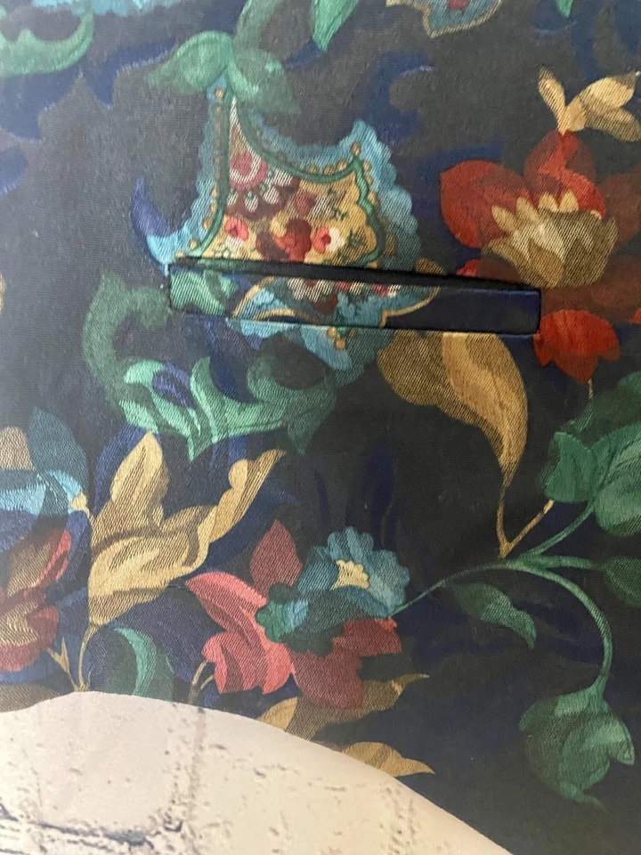 Brandon Michael Mens Floral Tapestry Vest Large Eclectic Grandpa Preppy Y2K - Image 3 of 4