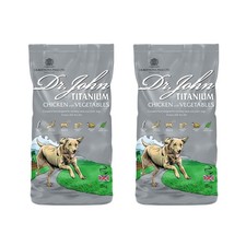 30kg DRY DOG FOOD - Dr John Titanium Chicken with Veg 15kg x 2 2.00 per kilo