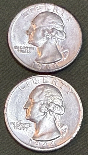 USA - 1944-D & 1944-S BU Silver Washington Quarters - No Reserve!
