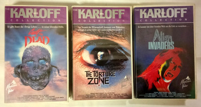 Boris Karloff Collection - Alien Invaders - Torture Zone -Cult of the Dead - VHS