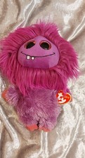 TY 2015 Lola' Frizzys' with Tags Purple Pink Plush Beanie Collectable Edition