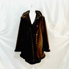 Vintage 80s Donnybrook Faux Suede And Fur Coat Jacket