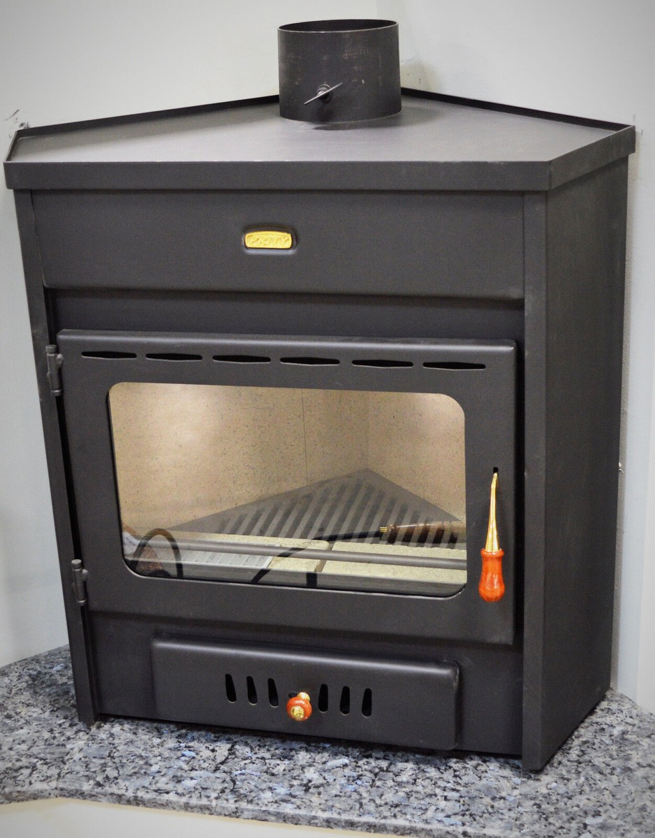 Wood Burning Stove Corner Model Log Burner Solid Fuel 12.1kw Prity AMB  3800215095405 | eBay