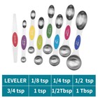 8 Magnetic Measuring Spoons Set Dual Sided Stainless Steel Measuring Spoon