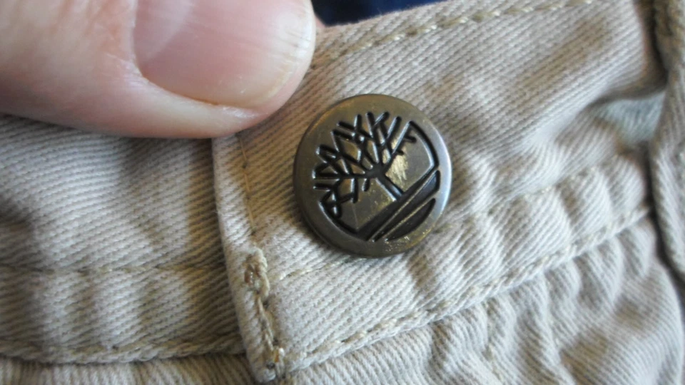 Timberland-Pantalones Infantiles-12 Meses-100% Algodón-Hecho en China Un Niño Usado-Caqui Foto 4 de 4