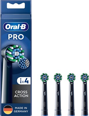 Oral-B Pro CrossAction Aufsteckbürsten schwarz (4 Stk.) Neu&OVP