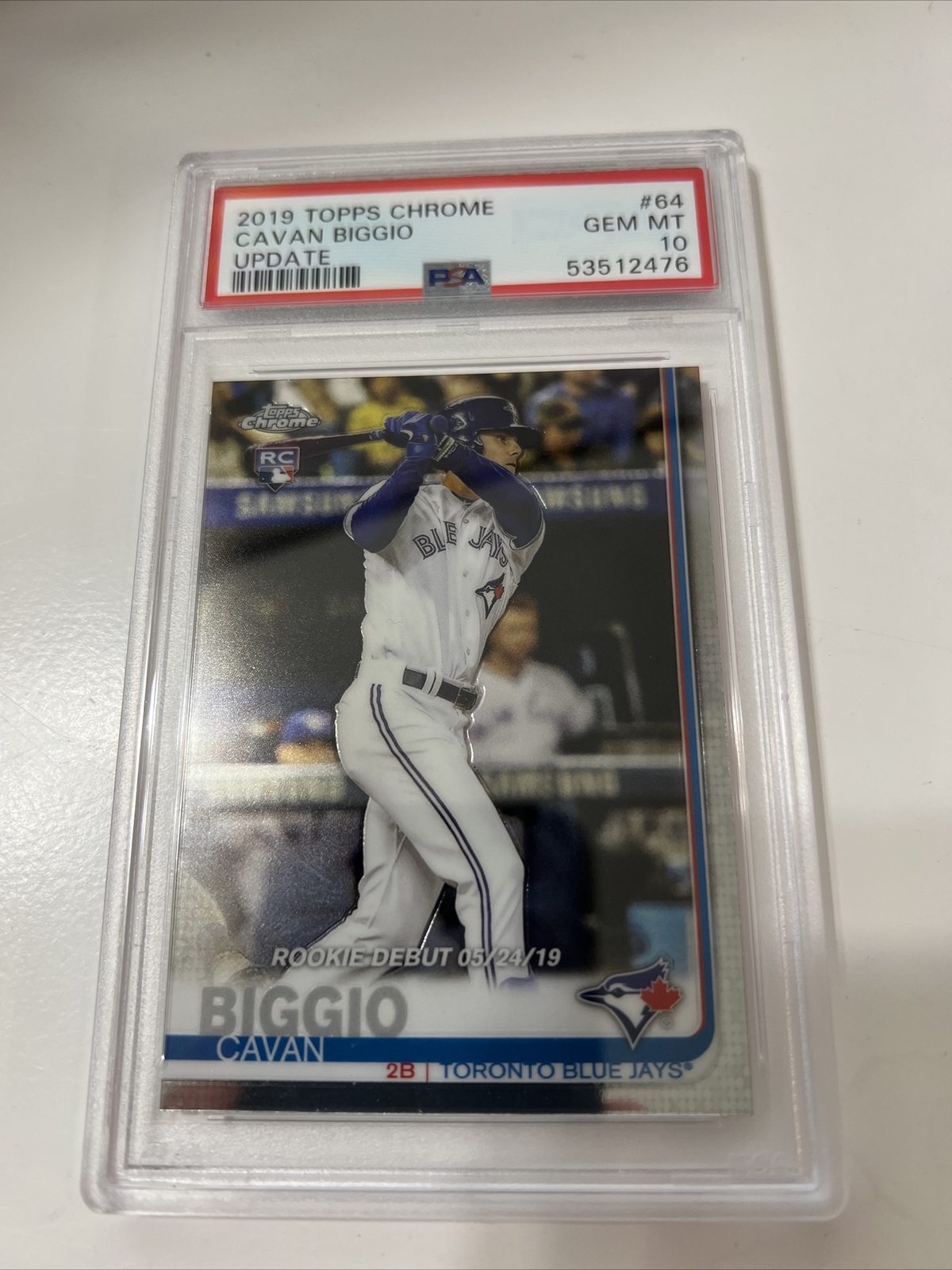 2019 Topps Chrome Update #42 Cavan Biggio RC PSA 10