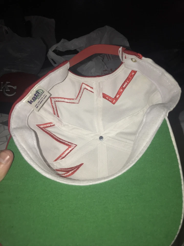 Gorra gorra Chevrolet Chevy correa ajustable Kati roja blanca vintage rara camioneta a presión Foto 4 de 4