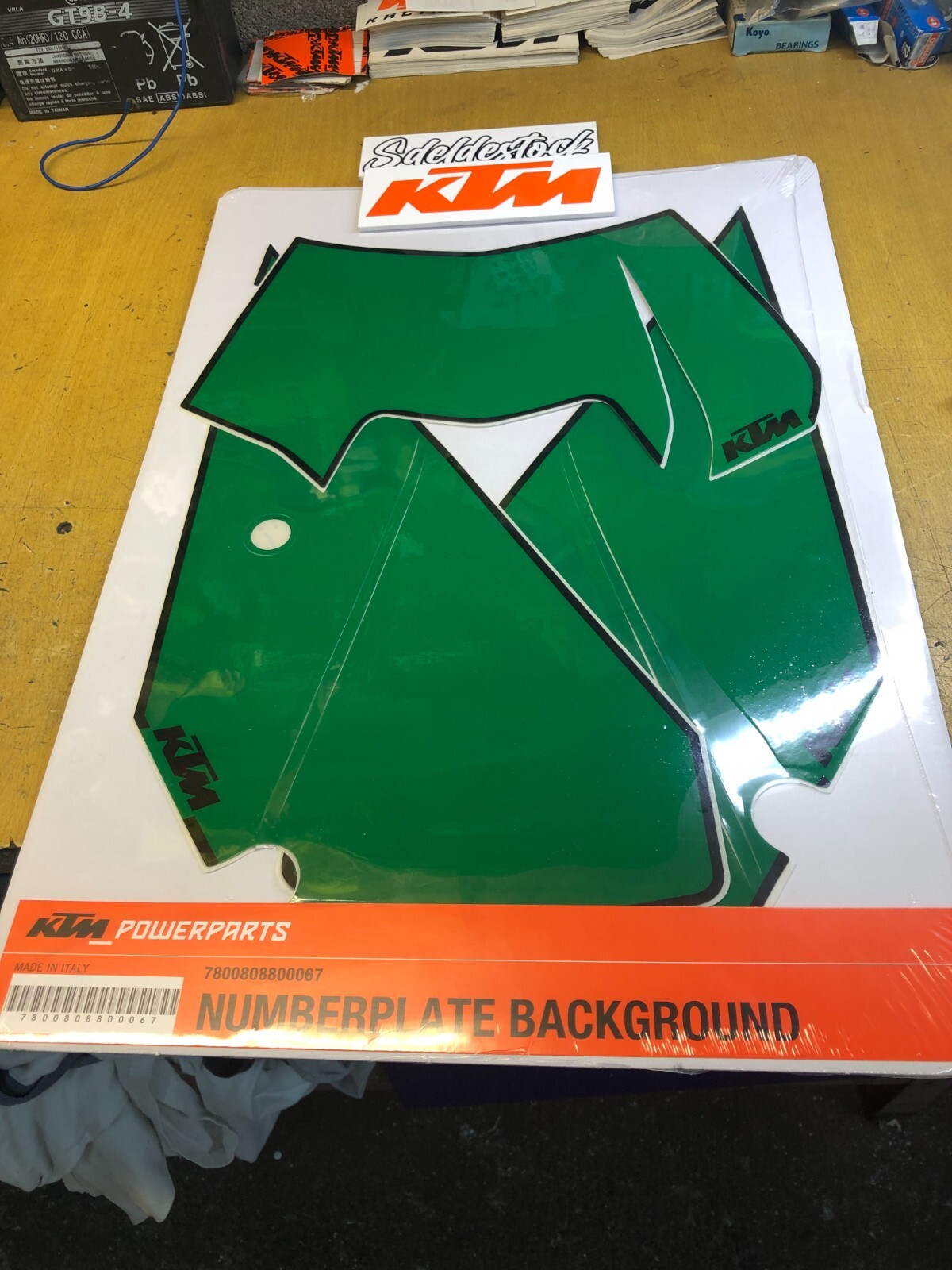 Kit stickers plaque numero KTM EXC pour masquer rayures et plastiques ternis 08-11