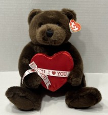 Ty Classic Sweeten The Valentine Bear Brown Bear W/Red “I Love You” Heart 12”