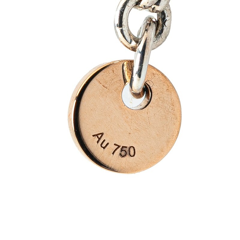 Hermes Exlibris Pm Silver & K18 Pink Gold Women's Bracelet