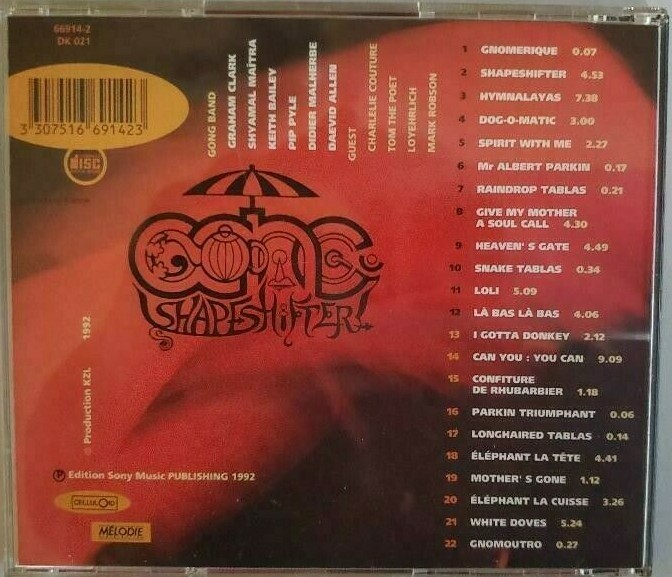 Gong – Shapeshifter Gong – Shapeshifter + – CD (Album, Reissue, Unofficial