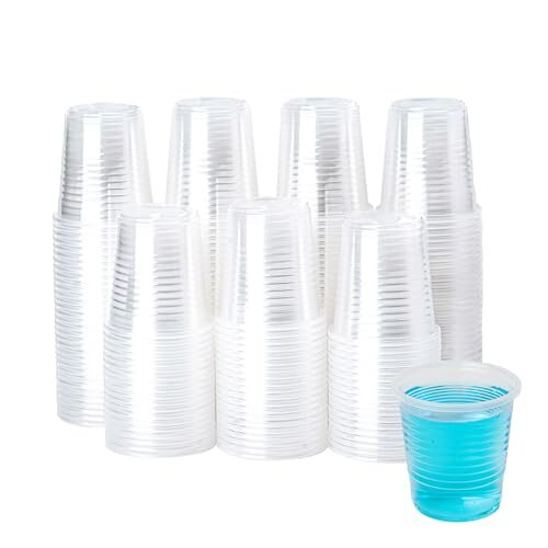 100 Pack 3oz Clear Plastic Drinking Cups Disposable Mouthwash Cups for Bathroom - Picture 1 of 6