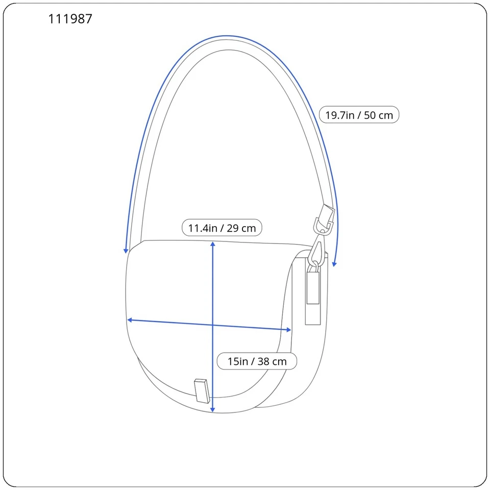 Bolso Cromia Frida Damas Uno Grande Cuero Medio Círculo Manija Única Detalle Metal Foto 3 de 4