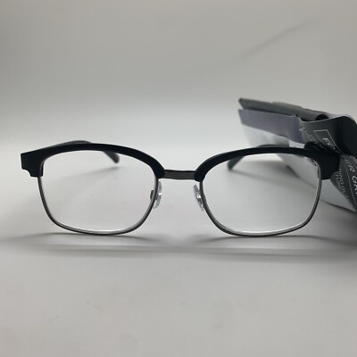 E320 Foster Grant ALDEN BLACK +2.00  Reading Glasses Readers PREMIUM
