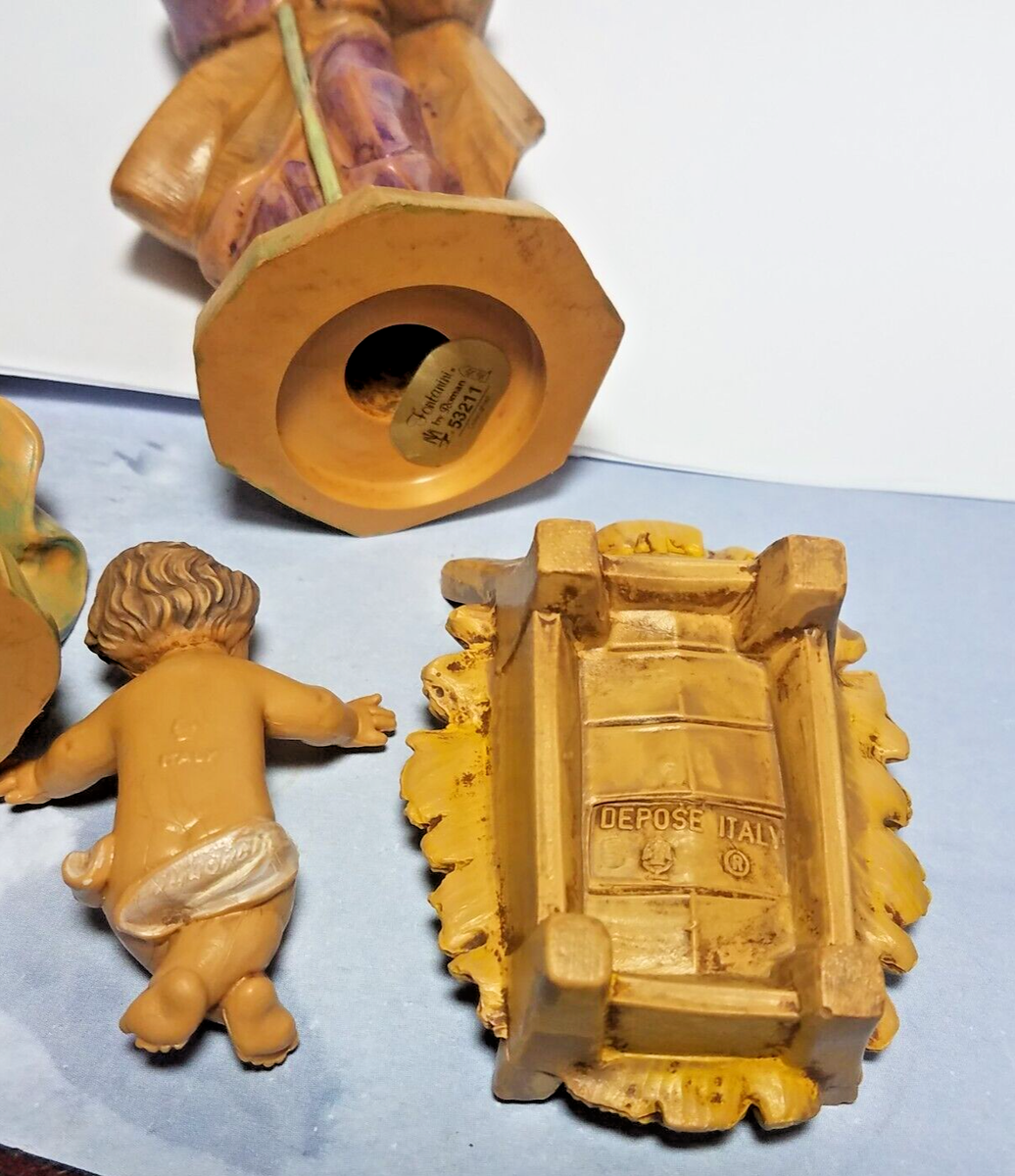 Vtg 1990 Fontanini Depose Italy Four Piece Nativity Set - Mary