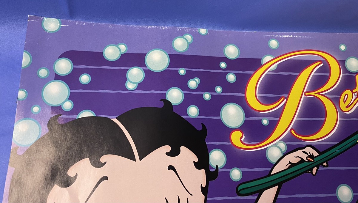 Vintage 1998 Betty Boop Bubble Bath Poster - 