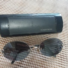 Cartier Rimless Frame C decor Sunglasses MADE in FRANCE Platinum Finish/2