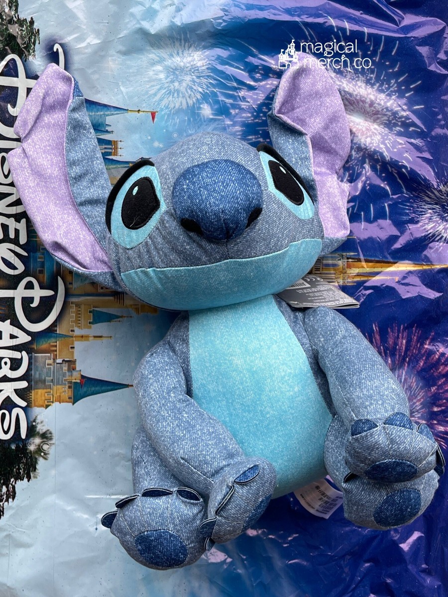 Disney Parks Stitch Denim Plush 11” New with Tags | eBay
