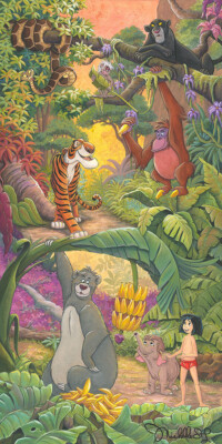 Jungle Book Disney Fine Art Michelle St. Laurent Signed Lt Ed 195