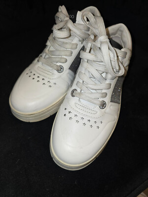 Jimmy Choo Hawaii Glitter Leather Sneakers Size 37EU/7US $580 | eBay