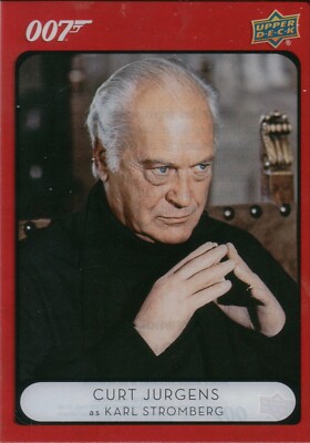 James Bond Villains & Henchman, Curt Jurgens #32 (rot) Acetatkarte