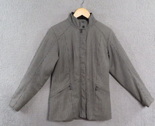 Ibex Wool Jacket Coat Womens Small Mad River White Black Mini Houndstooth Plaid