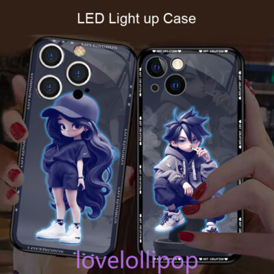 Induction Cool Girl LED Light up Phone Case Cover for iPhone AIR 17 16 15Pro Max