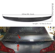 For 2006-2013 Infiniti G25 G35 G37 Q40 4-D DRY Carbon Fiber Rear upper flow tail