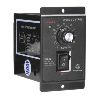 400W AC Motor Speed Controller Unit Speed Pinpoint Regulator 220V 50Hz 60Hz US52