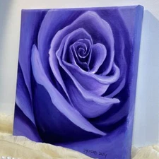 Mystical Blue Roses: Original Oil Painting - Floral Art for Home Decor | Unique
