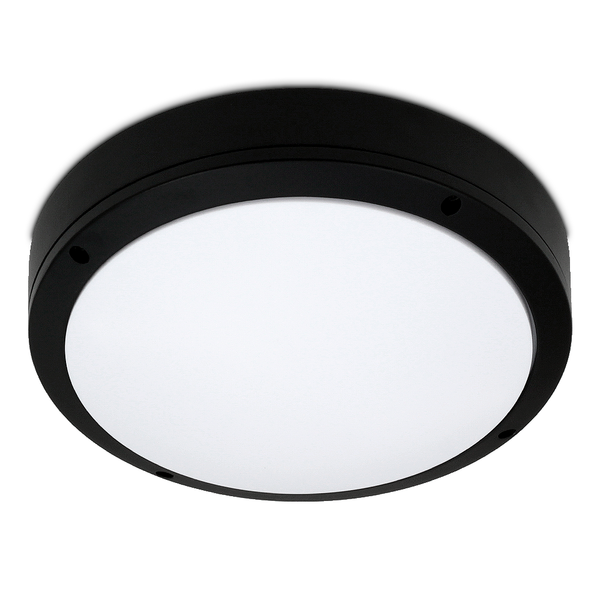 Deckelampe Deckenleuchte Lampe IP54 2Xe27 AußEnwandleuchte Rund Schwarz Algo-image