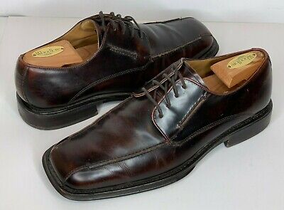 Franco Fortini Dallas Mens 10 M Dark Brown Leather Lace Bicycle Toe Shoes 324001 | eBay