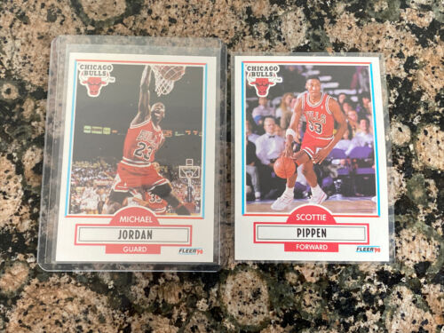 1990 Fleer Basketball Michael Jordan & Scottie Pippen Set of 2 Cards NM-MT  | eBay