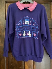 Vintage Country At Heart Gopher Sport Sweatshirt Pullover Pink Purple XXL