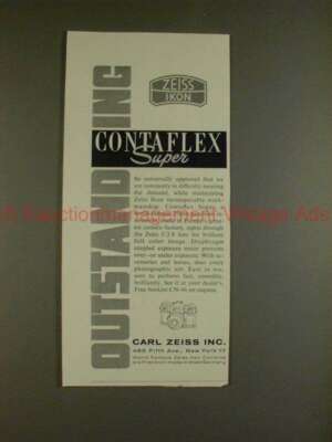1960 Zeiss Ikon Contaflex Super Camera Ad - Outstanding