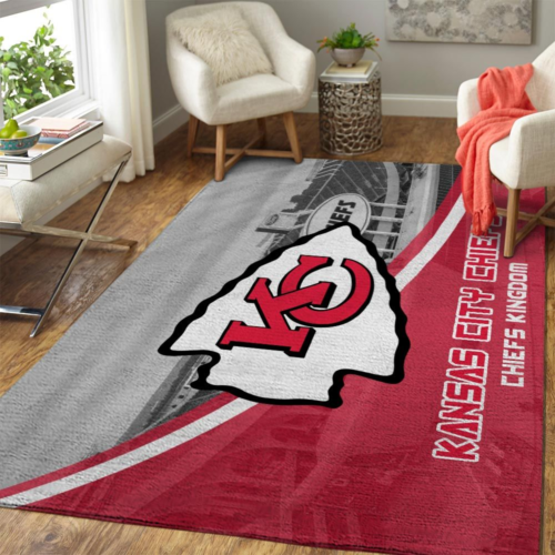 Kansas City Chiefs Football Premium Rectangle Rug - Picture 1 of 4
