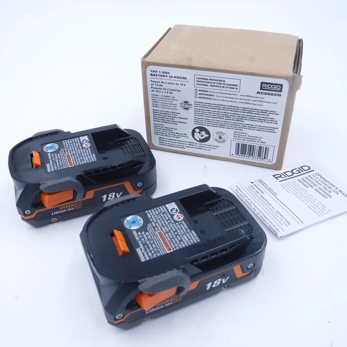 Ridgid 1.5 ah battery hot sale