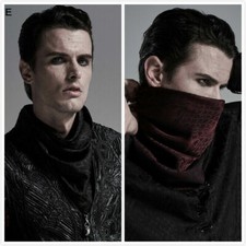 Gothic Men's Simple Style Soft Fabric Party Evening Dinner Square Scarf  Mask