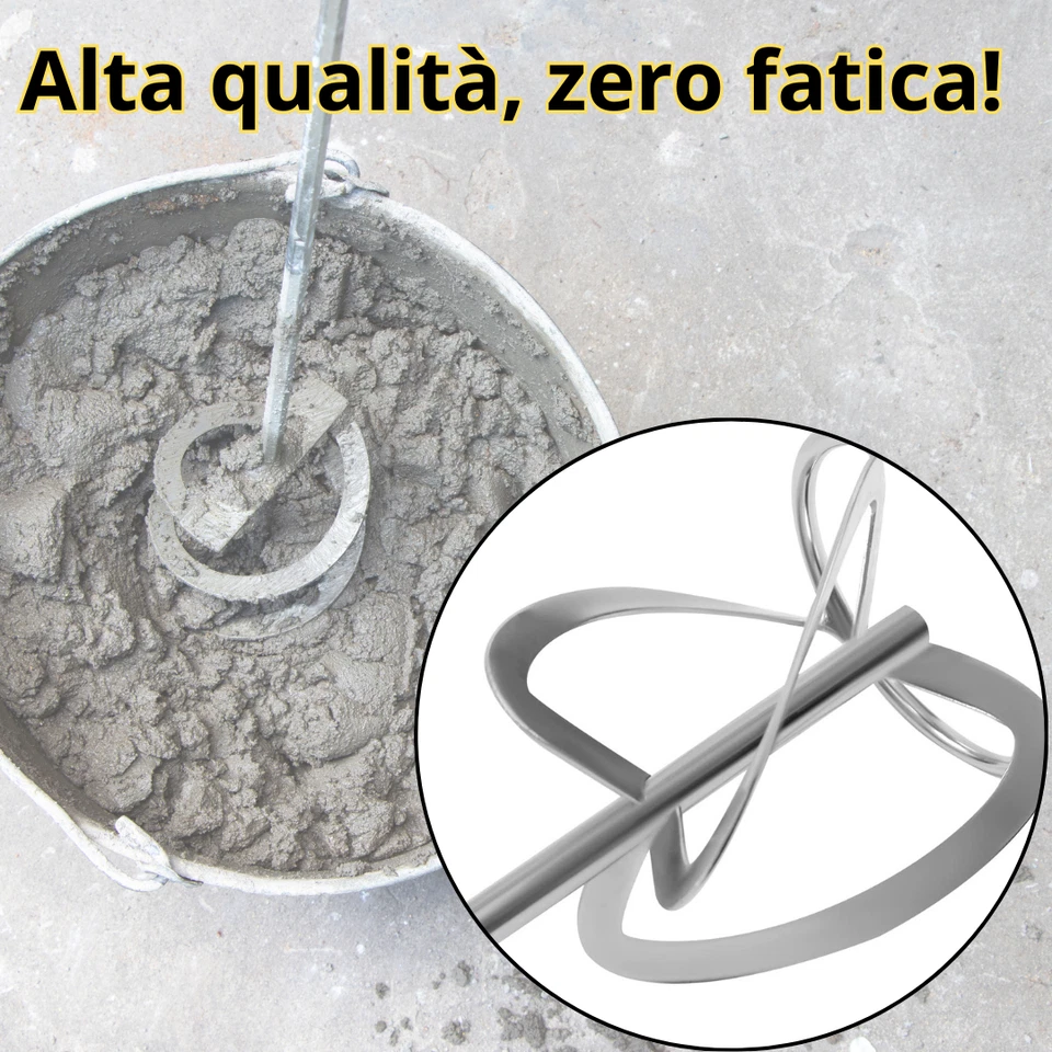 MISCELATORE PROFESSIONALE PER MALTA,CEMENTO,COLLA 3000W CON 6 VELOCITÀ - Immagine 3 di 4