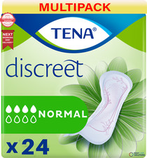 TENA Lady Discreet Normal - 6 Packs of 24 - For Bladder Weakness (144 in Total)