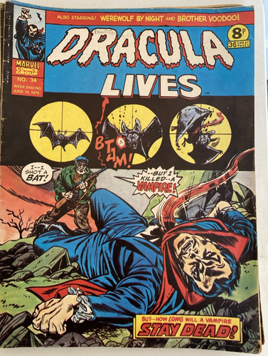 DRACULA LIVES. NUMBER'S BETWEEN 3-59. (13 ISSUES VINTAGE 1974-1975 MARVEL MAG.) - Picture 8 of 14
