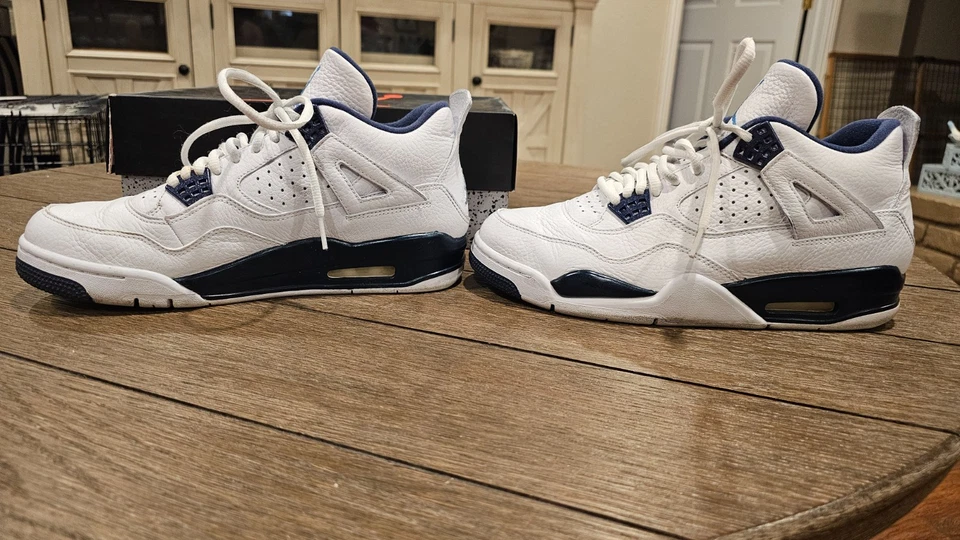 Air Jordan 4 Retro Columbia Hombre Talla 9.5 Buen Estado Foto 3 de 4