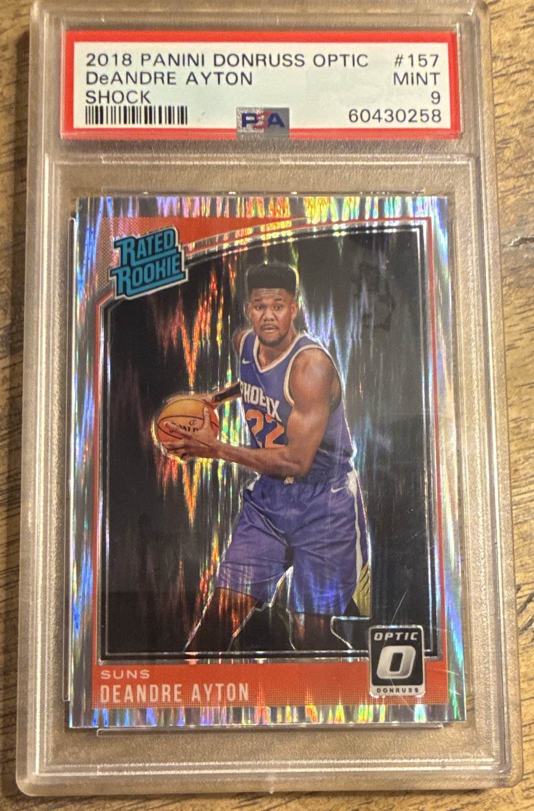2018 Donruss Optic DeAndre Ayton Rated Rookie Shock #157 PSA 9 Rookie 🔥🔥