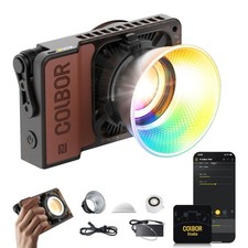 Video Light, COLBOR W60R RGB COB Continuous Output Lighting 60W 2700-6500K Fu...