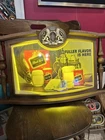 Vintage 1971 Carling Black Label Beer Lighted Clock Sign Light- Cleveland- Works